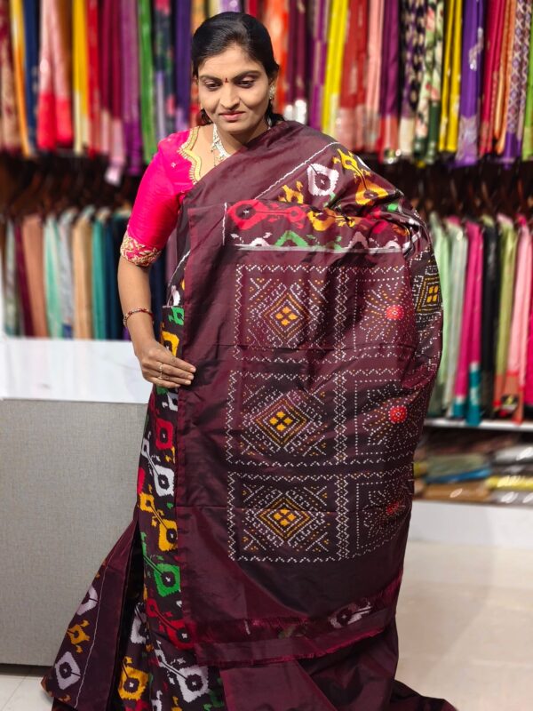 Pochampally pure ikkat combodian pattu saree - Pochampally Sarees by Shreekari Silks