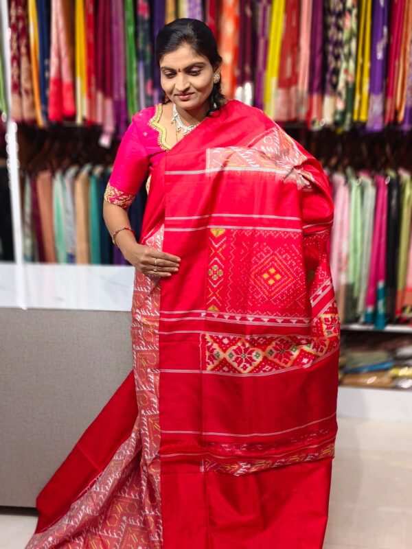 Pochampally pure ikkat combodian pattu saree - Pochampally Sarees by Shreekari Silks