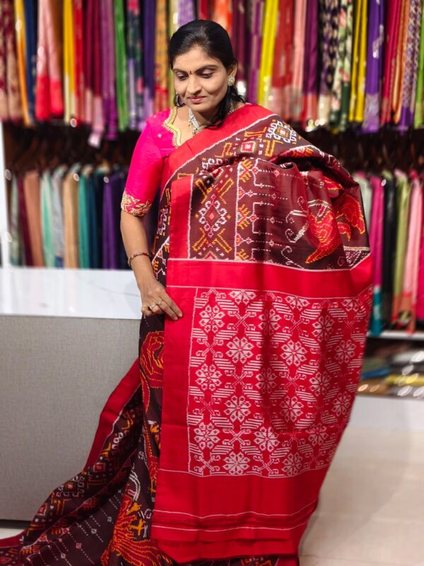 Pochampally pure ikkat Matka pattu saree - Pochampally Sarees by Shreekari Silks