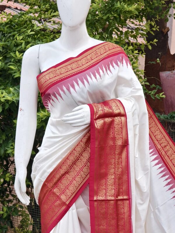 Pochampally ikkat kanchi boarder saree (silk mark certified)