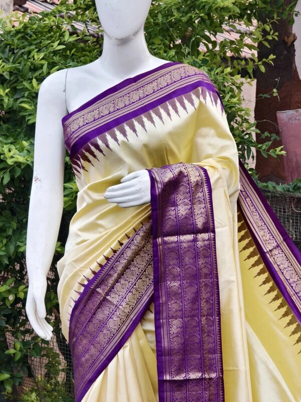 Pochampally ikkat kanchi boarder saree (silk mark certified)