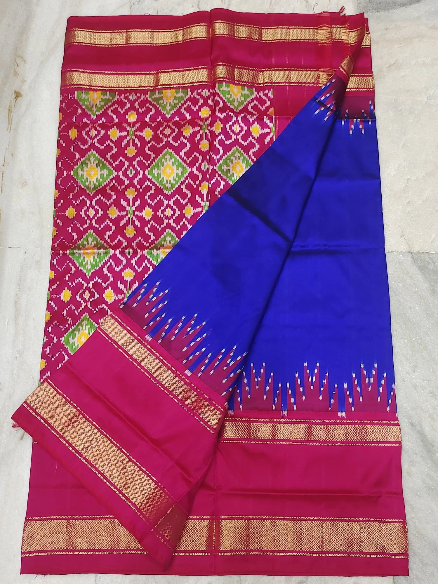 Pochampally ikkat silk saree (silk mark certified) - Pochampally Sarees by Shreekari Silks Pochampally ikkat silk saree (silk mark certified) - Image 4