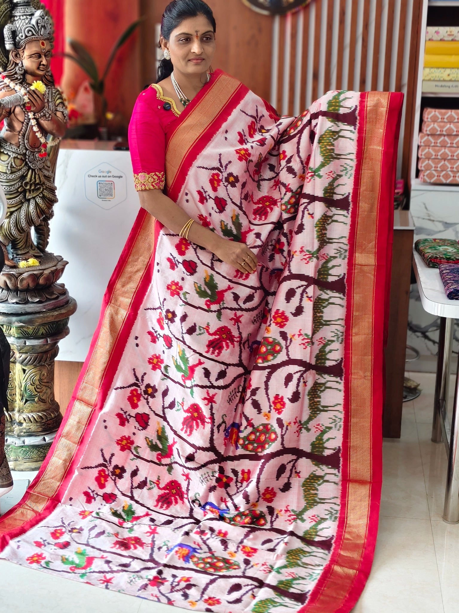 Pochampally pure Madtasu Kadiborder pattu saree - Pochampally Sarees by Shreekari Silks Pochampally pure Madtasu Kadiborder pattu saree