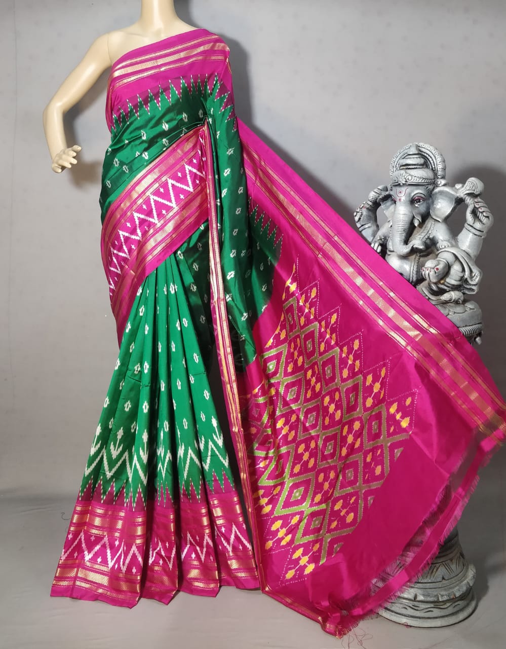 Pochampally pure ikkat silk saree - Pochampally Sarees by Shreekari Silks Pochampally pure ikkat silk saree