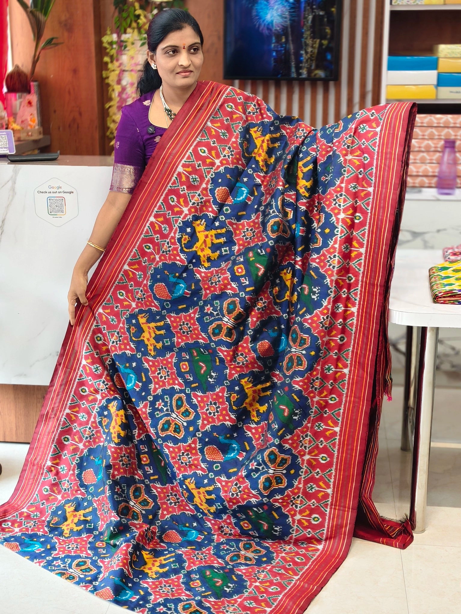 Combodian ikkat patola saree - Pochampally Sarees by Shreekari Silks Combodian ikkat patola saree