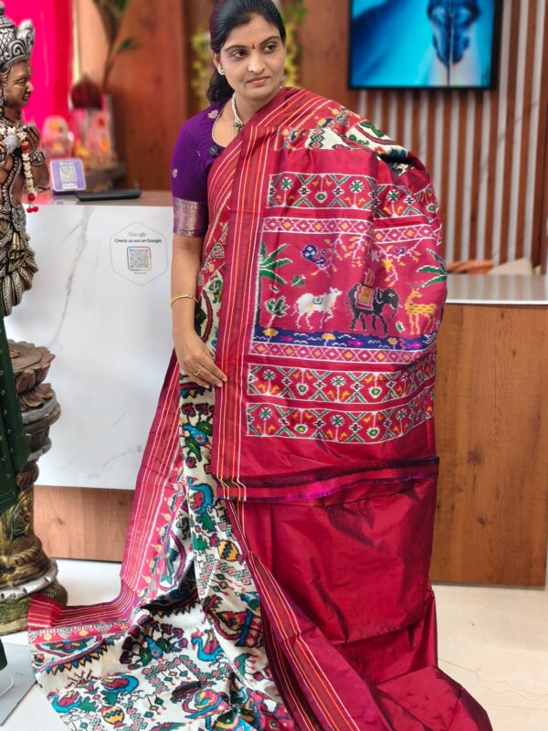 Combodian ikkat patola saree - Pochampally Sarees by Shreekari Silks