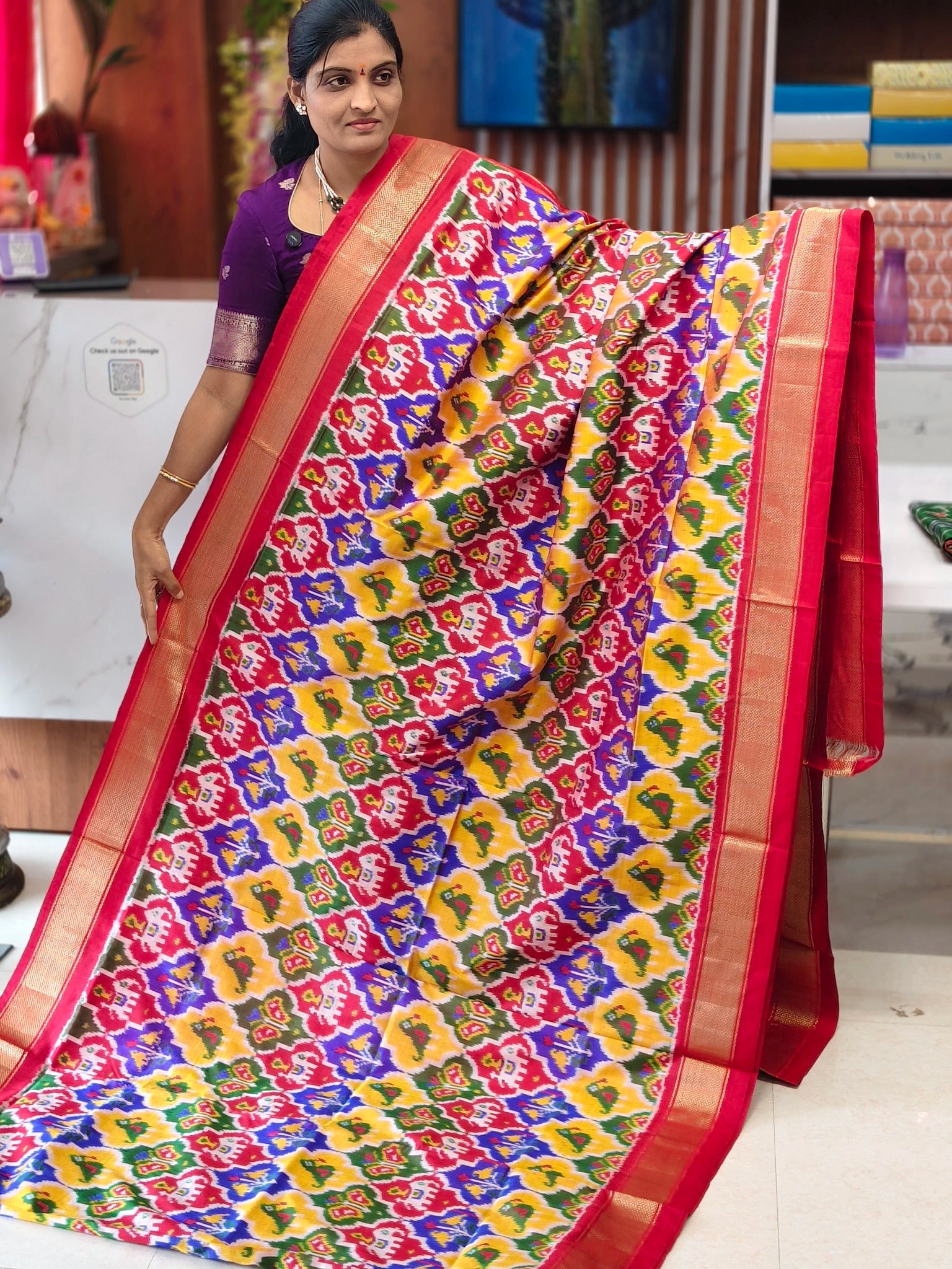 Combodian ikkat patola saree - Pochampally Sarees by Shreekari Silks Combodian ikkat patola saree