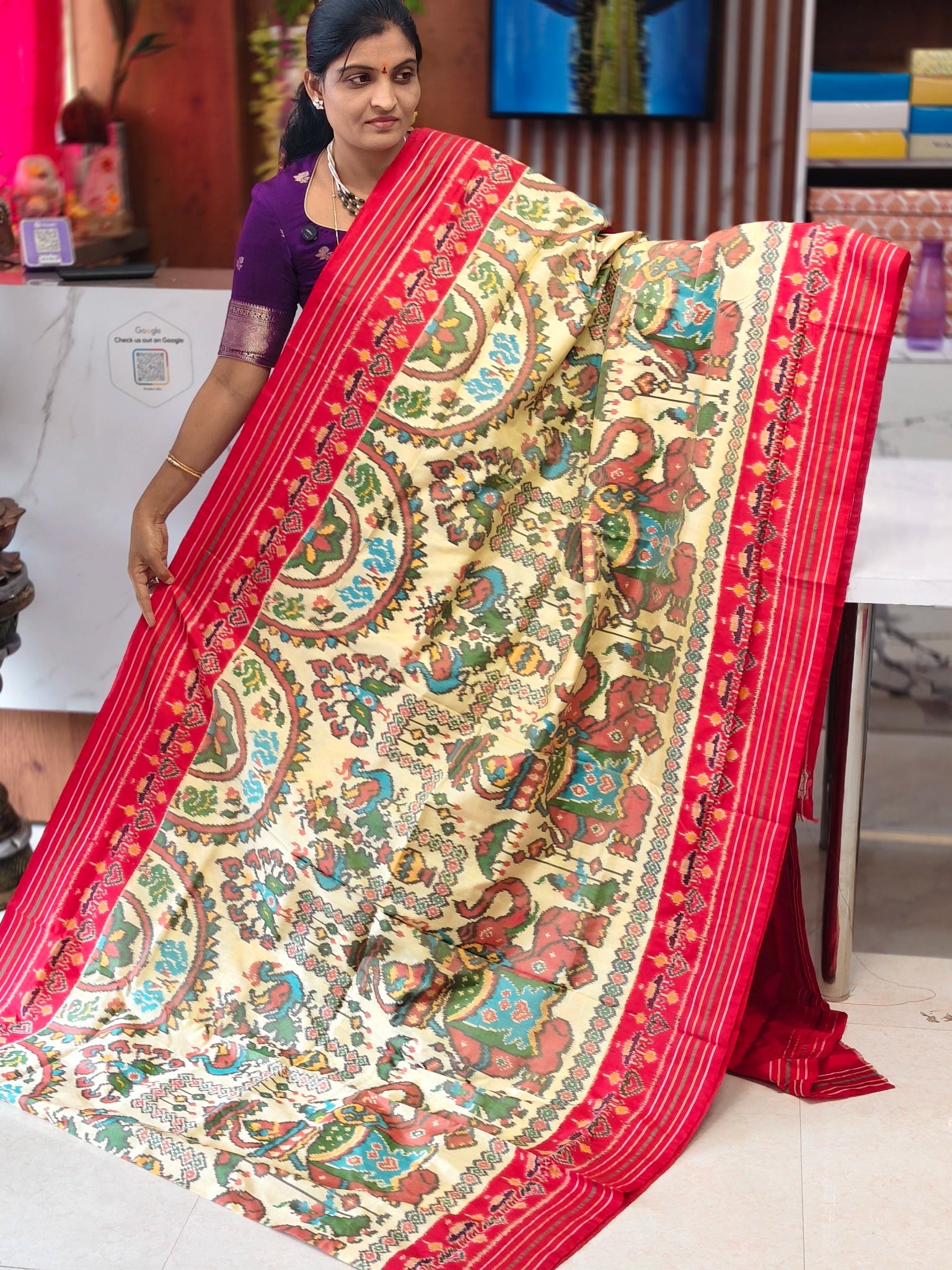 Combodian ikkat patola saree - Pochampally Sarees by Shreekari Silks Combodian ikkat patola saree